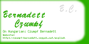 bernadett czumpf business card